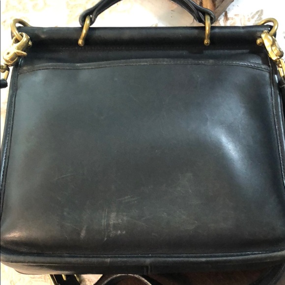 Vintage Coach Willis Black Leather Bag - Picture 3 of 7